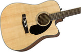 Fender CD-60SCE Nat WN Electro Acoustic Guitar - Braganzas