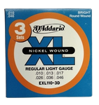 D'Addario, Electric Guitar Strings, XL Nickel, .010-.046 - Set EXL110 Set of 3