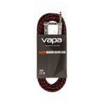 Vapa Braided Red-Black Angled/Straight Instrument Cable 3m