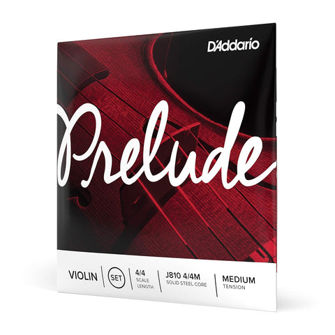 D'Addario, Violin Strings, Prelude, 4/4 Medium -Set J810 4/4M