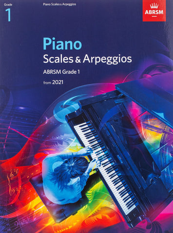 ABRSM Piano Scales & Arpeggios, From 2021 -Grade 1
