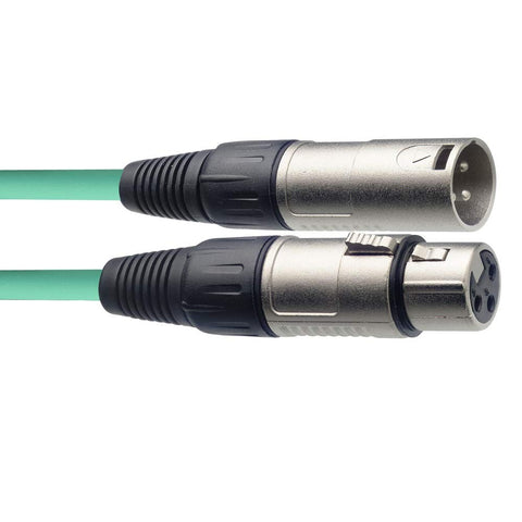 Stagg SMC3 CGR 3 m XLR to XLR Microphone Cable - Green