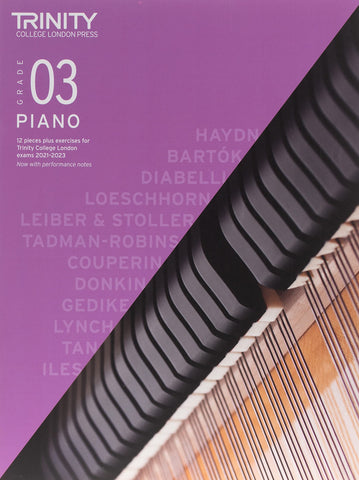 Trinity College Piano Pieces 2021-2023 -Grade 3