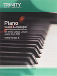 Trinity College Piano Scales & Arpeggios from 2015 Grade Initial - Grade 5