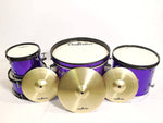 Chancellor Junior Drum Set, 5 Pcs, W/Stands & Cymbals - Purple