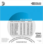 D'Addario, Acoustic 12 String Guitar Strings .010 - Set EZ940 - Braganzas