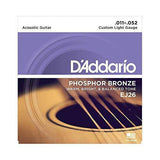 D'Addario, Acoustic Guitar Str, Phosphor Bronze .011-.052 - Set EJ26 - Braganzas