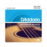 D'Addario, Acoustic Guitar Str, Phosphor Bronze .012-.053 - Set EJ16 - Braganzas