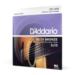 D'Addario, Acoustic Guitar Strings, 80/20 Bronze .011-.052 - Set EJ13 - Braganzas