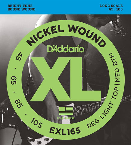 D'Addario, Bass Strings, XL Nickel, .045-.105 - Set EXL165 - Braganzas