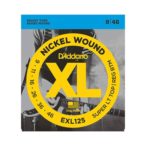 D'Addario, Electric Guitar Strings, XL Nickel .009-.046 - Set EXL125 - Braganzas