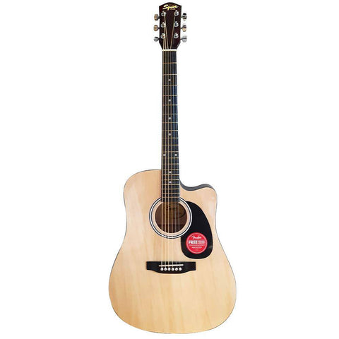Fender SA-150C dreadnought Squier Guitar Cutway Natural - Braganzas