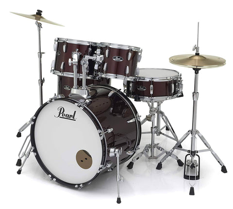 Pearl, Drum Set, 5 Pcs, Roadshow, W/Stands & Cymbals - Wine Red