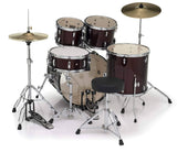 Pearl, Drum Set, 5 Pcs, Roadshow, W/Stands & Cymbals - Wine Red