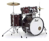 Pearl, Drum Set, 5 Pcs, Roadshow, W/Stands & Cymbals - Wine Red