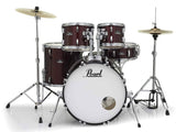 Pearl, Drum Set, 5 Pcs, Roadshow, W/Stands & Cymbals - Wine Red