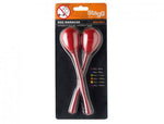 Stagg, Egg Maracas, Plastic, Long Handle -Red EGG-MA L/RD (Pair) - Braganzas